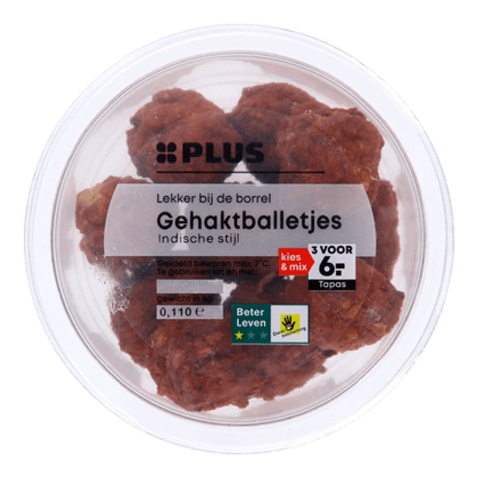 PLUS Indische Gehaktballetjes