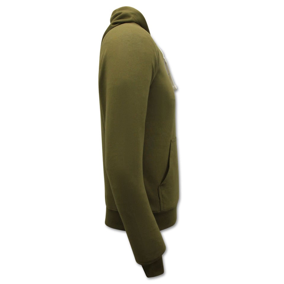 Hoodie Heren - Sweater Met Capuchon - Khaki