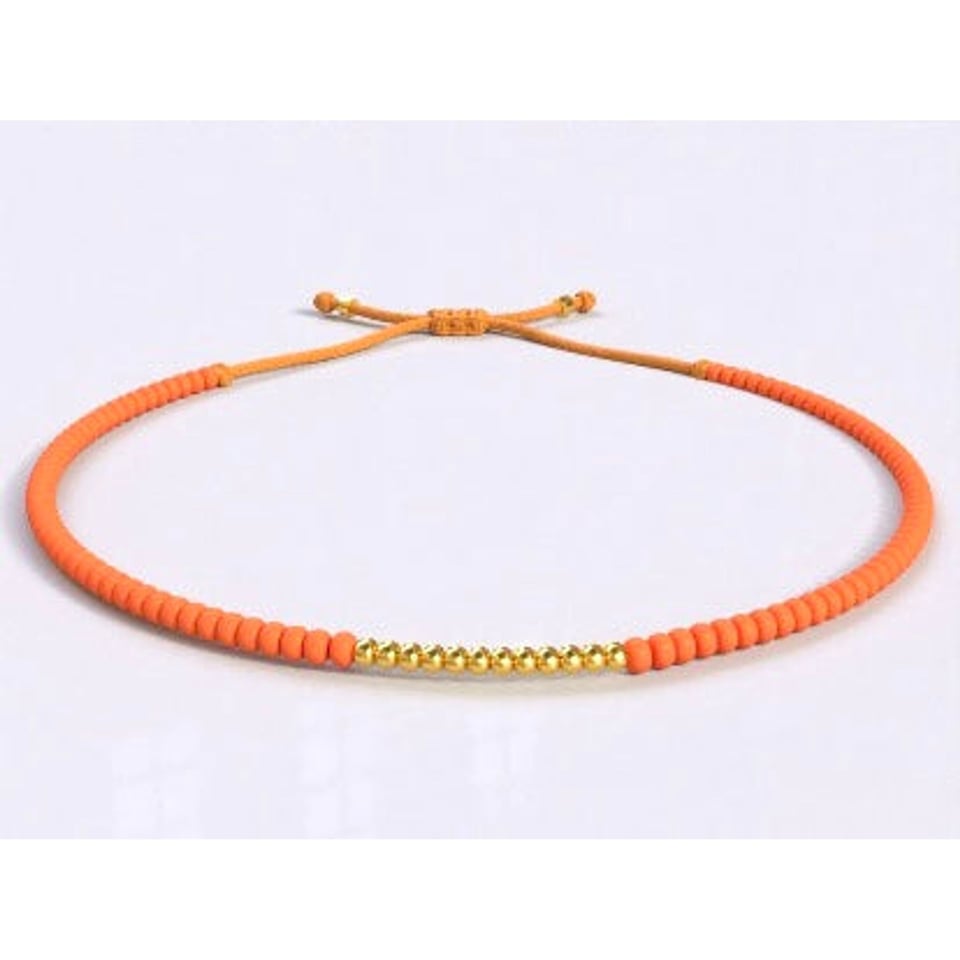 Orange Bracelet - Miyuki beads - OneSize