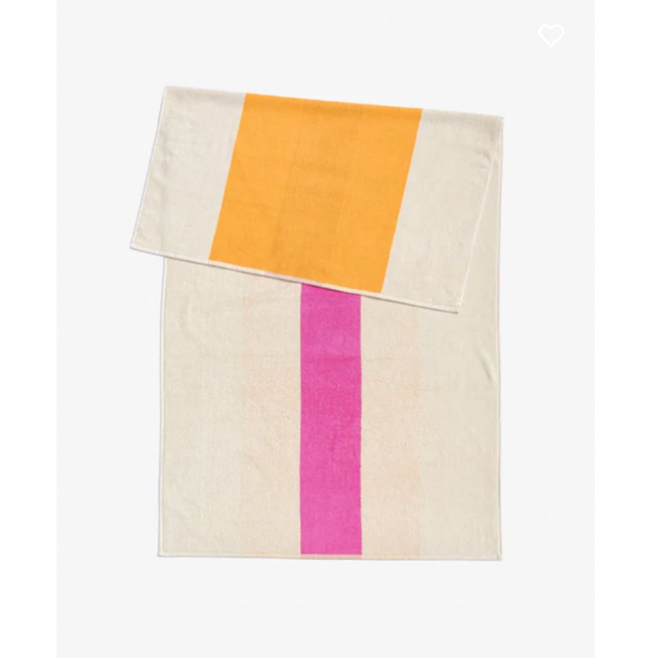 Strand Handdoek by Martens & Martens 90x180 Yellow - Pink