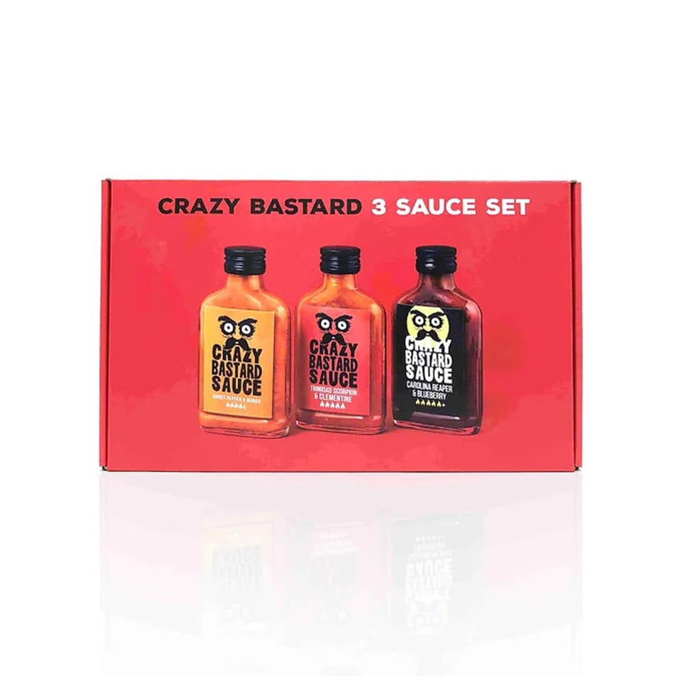 3 Hot Sauce Set HOTTEST - Crazy Bastard