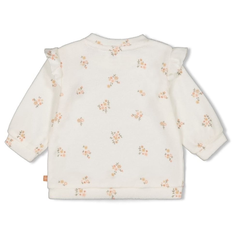 Sweater AOP - Bloom with Love Offwhite