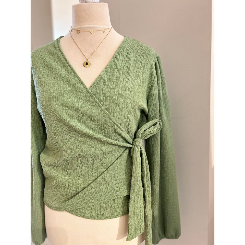 Spring Wikkelblouse / Green 