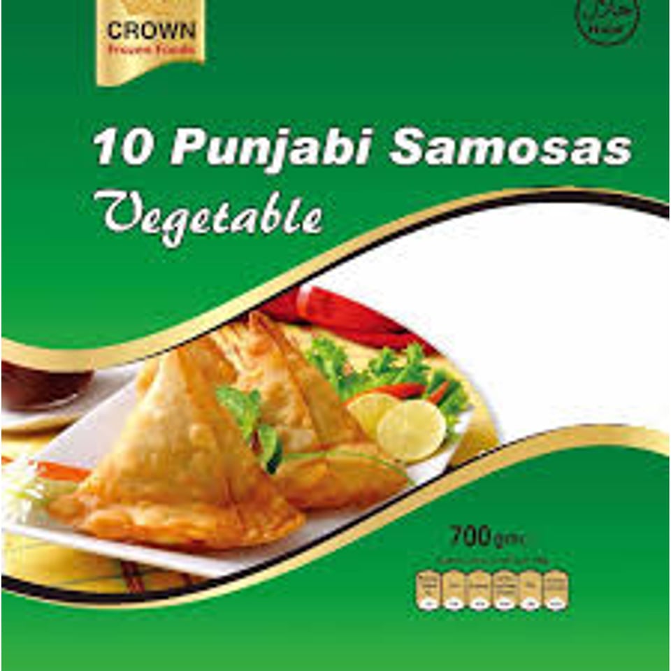 Crown Punjabi Samosa Vegetable 10 Pieces