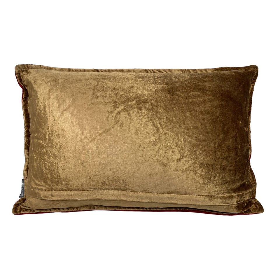 Sierkussen Kerst Jingle Bells Rood-Wit-Goud 50x35cm Geborduurd