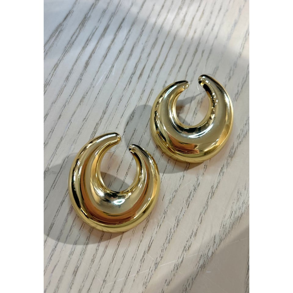 Volume hoop earrings - Gold - 1 maat