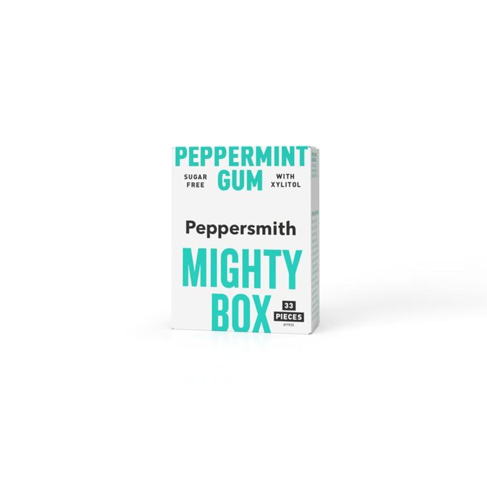 Peppersmith Mighty Box Peppermint Chewing Gum 50g