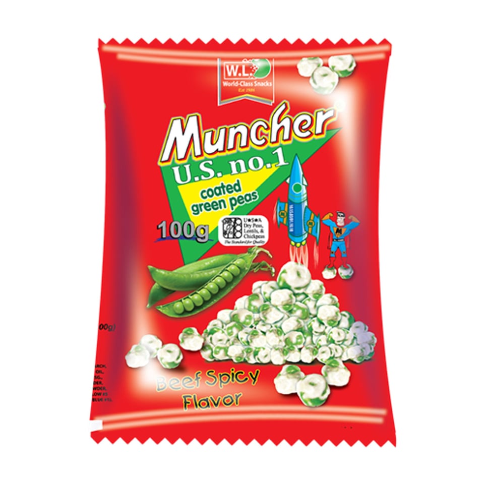 W.L. Muncher Coated G.Peas Beef Spicy Flavor 200g