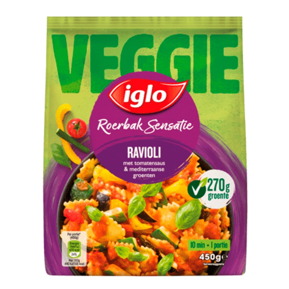 Iglo Roerbaksensatie Ravioli Tomatensaus