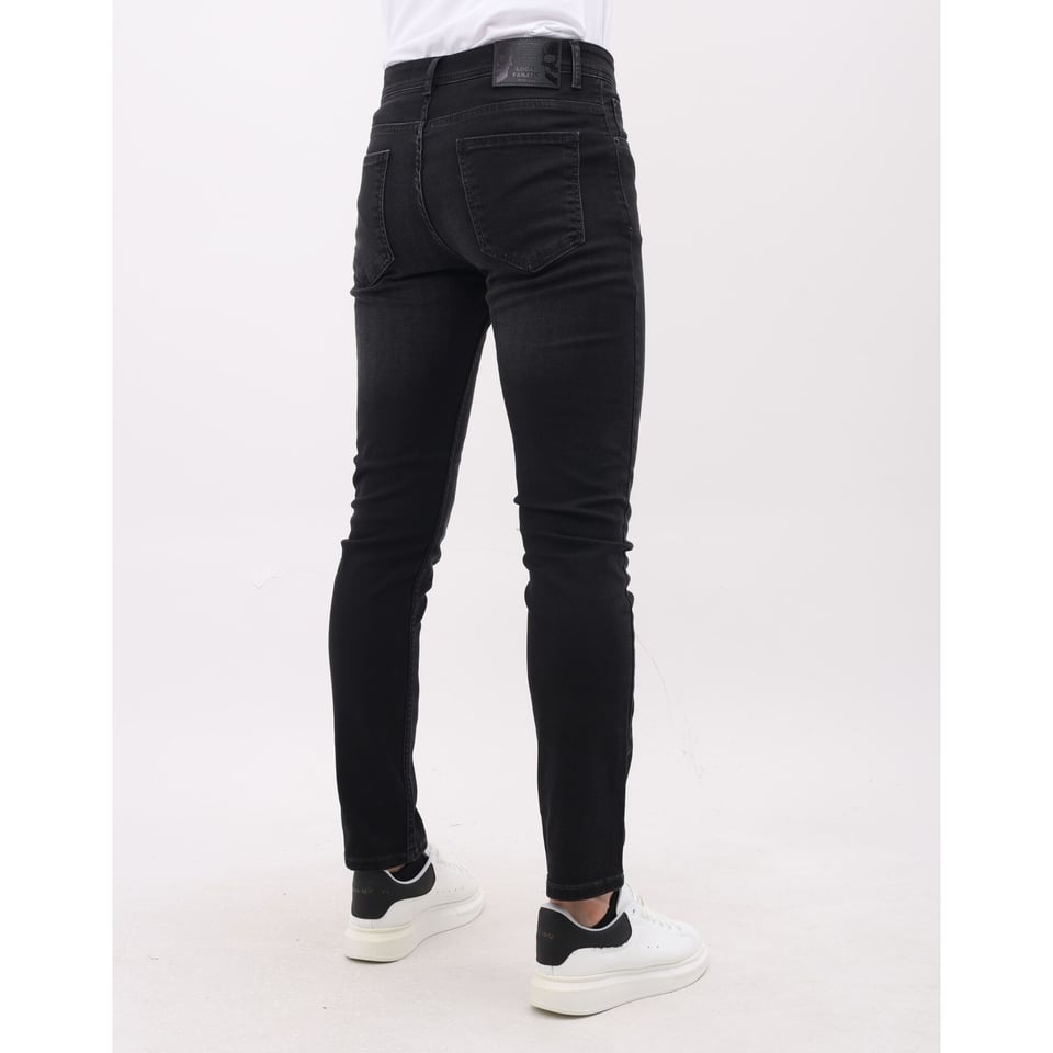 Nette Regular Fit Mannen Stretch Spijkerbroek - Heren Jeans - MM-R-05 -Zwart