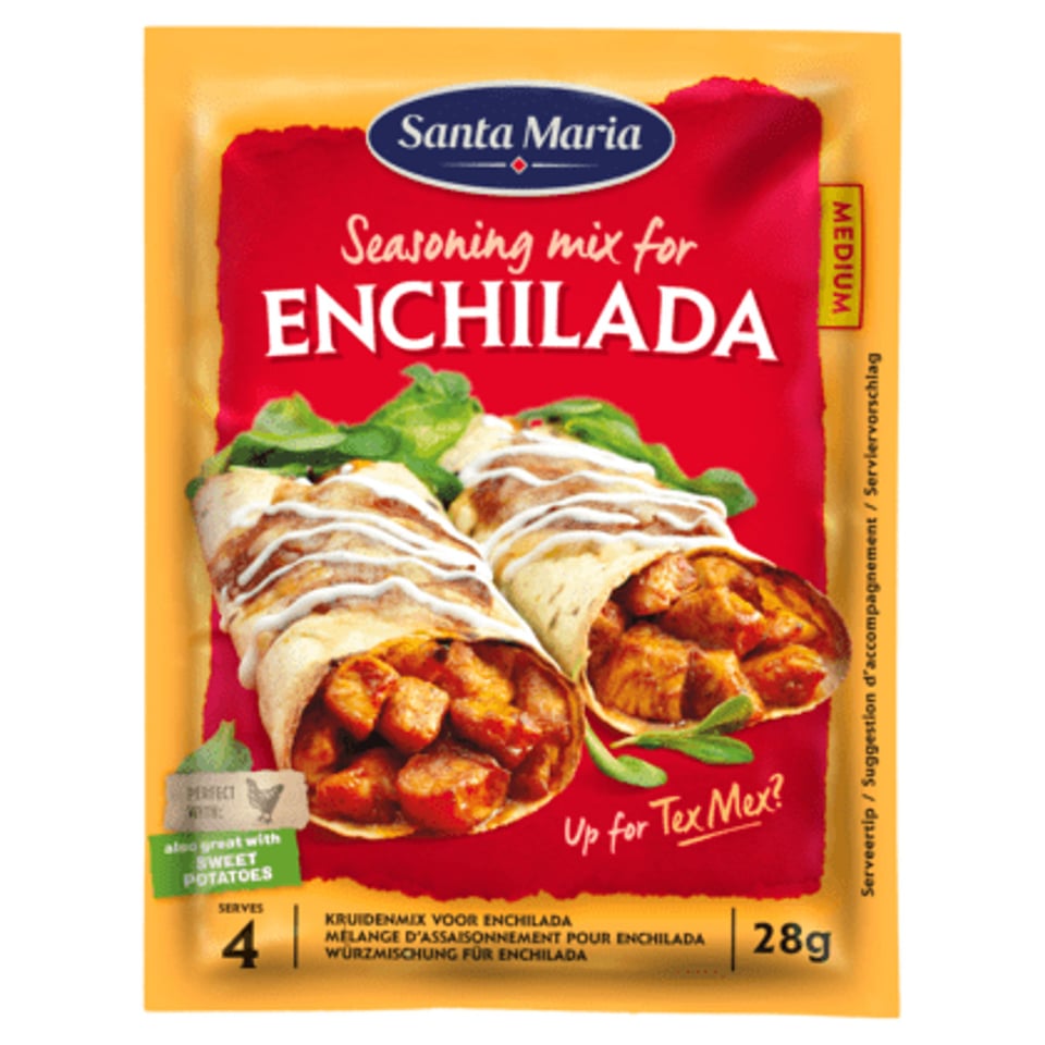 Santa Maria Enchilada Kruidenmix Zak 30 Gram