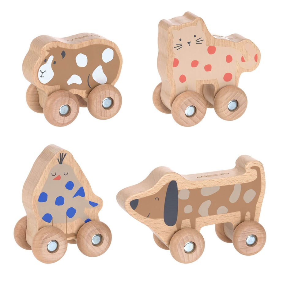 LÄSSIG Wooden Rolling Toys Set 