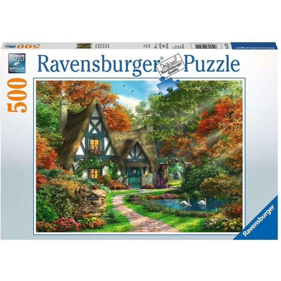 Puzzel Cottage in De Herfst 500 Stuks