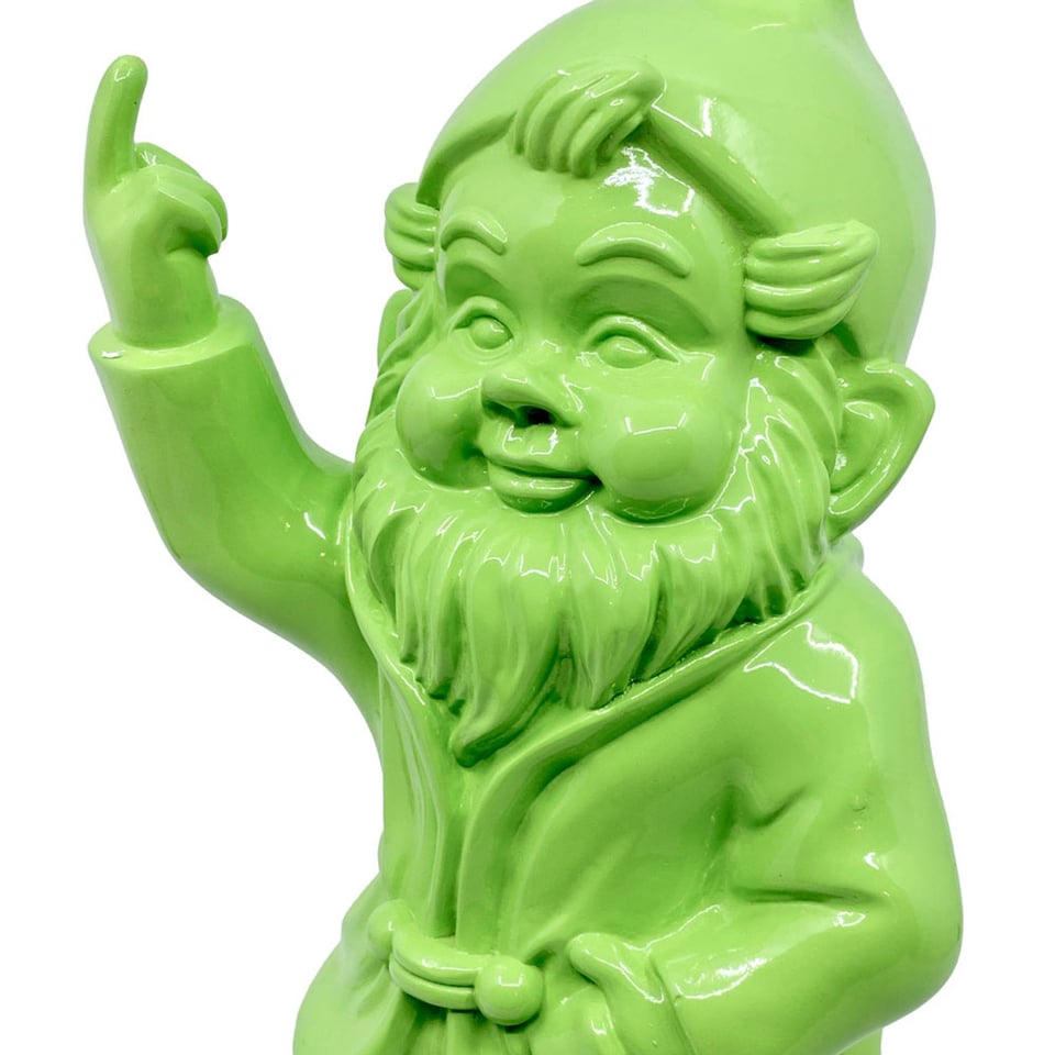 Beeld Kabouter Fuck You Lime Groen 30cm