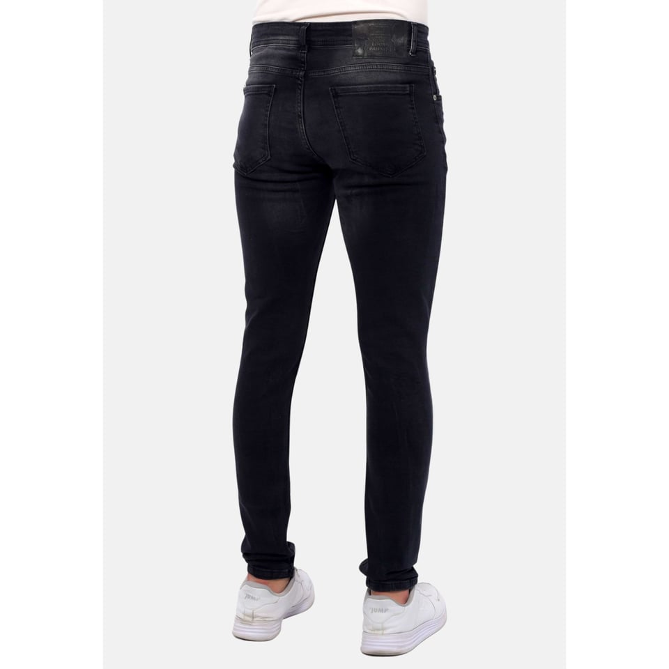 Ripped Heren Jeans Versleten Slim Fit -DC-050- Zwart