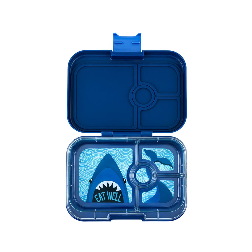 Yumbox Panino 4 Vakken Monte Carlo Blue / Shark Tray - Blauw