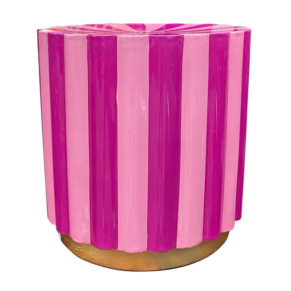 Bijzettafel Candy Fuchsia Roze Metaal 40x41cm