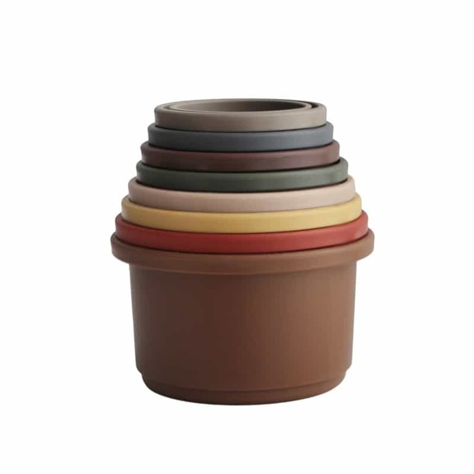 Mushie Stapeltoren Stacking Cups Retro