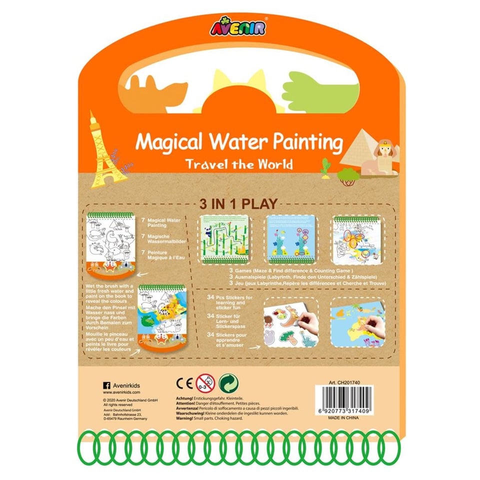 Avenir Magic Water Paiting Travel the World 3+