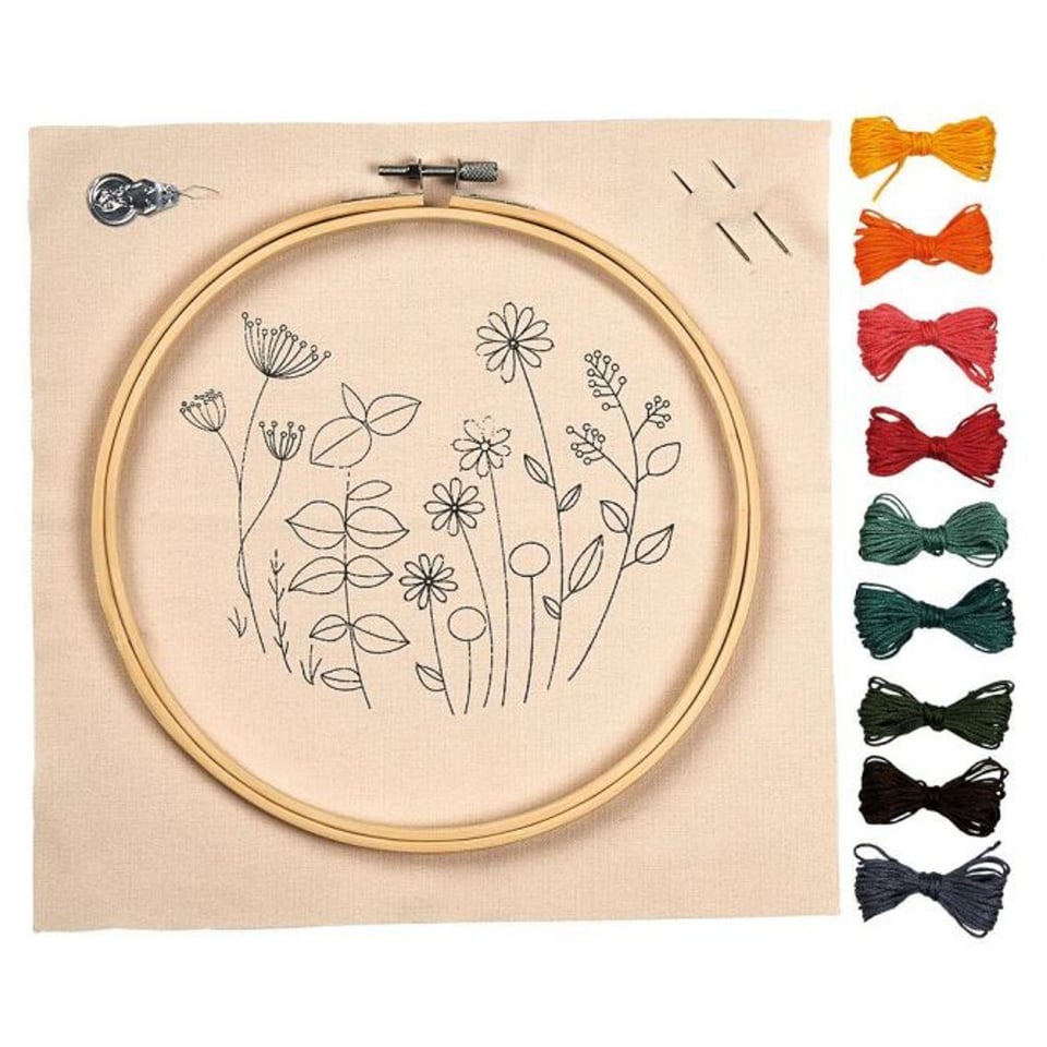 Embroidery DIY set Flowers