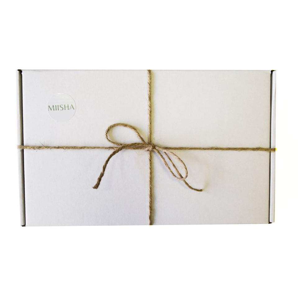 Duurzame bamboe sokken cadeau box - Dotty burgundy / Dotty camel