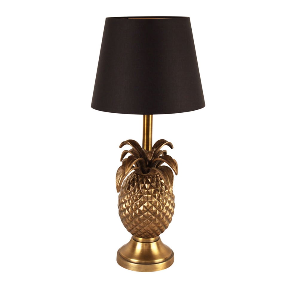 Tafel Lamp Voet Ananas Goud Metaal 16x38cm