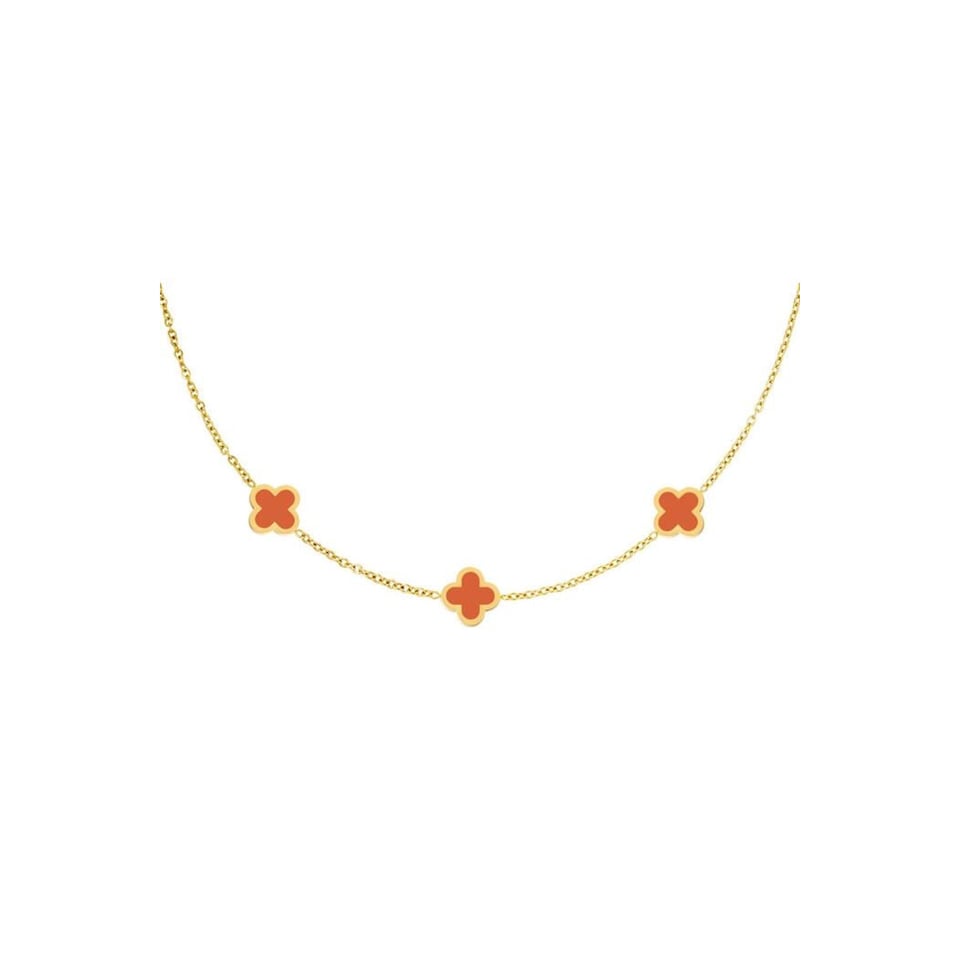 Multicolor Necklace Red - clover - Onesize