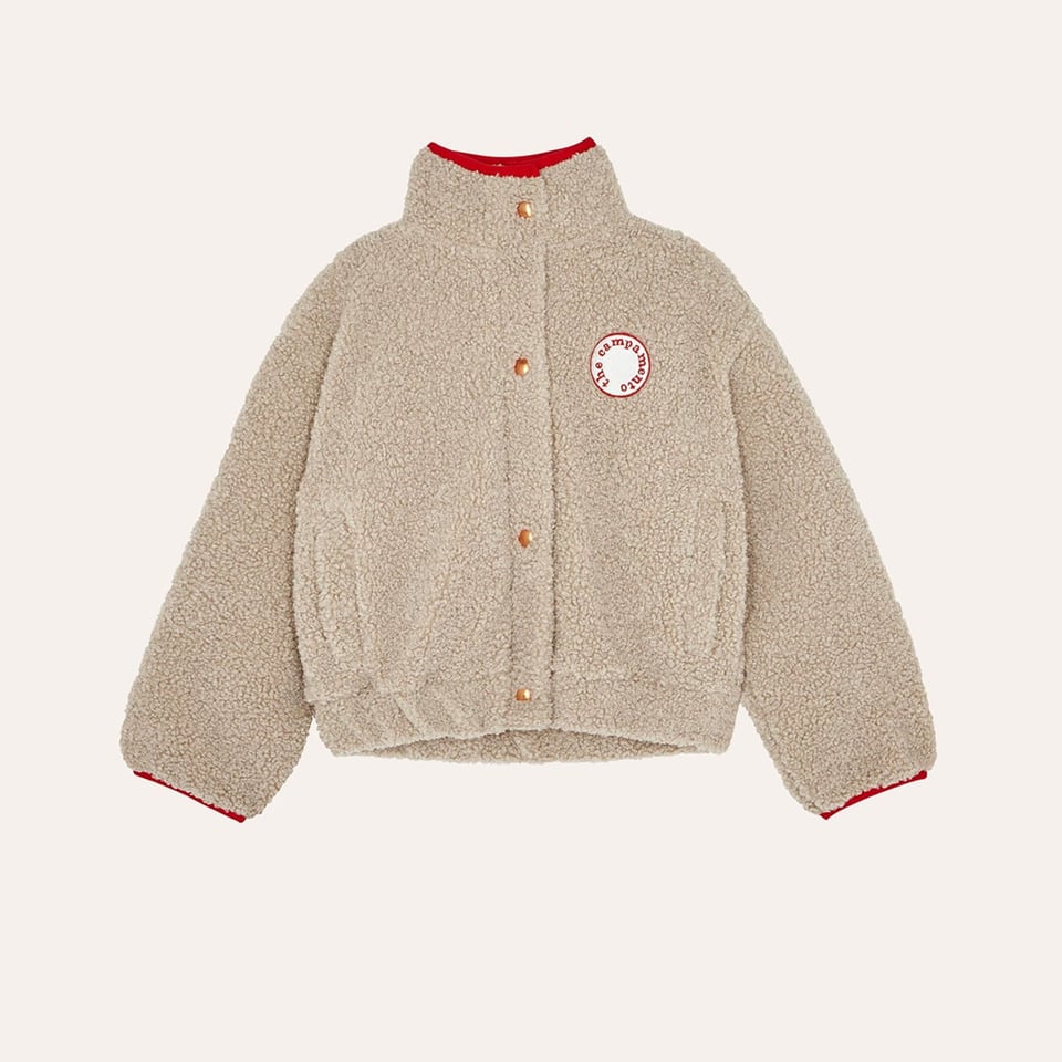 新品　the campamento ecru teddy jacket 4Y The Campamento Ecru Teddy Kids Jacket | Peddler