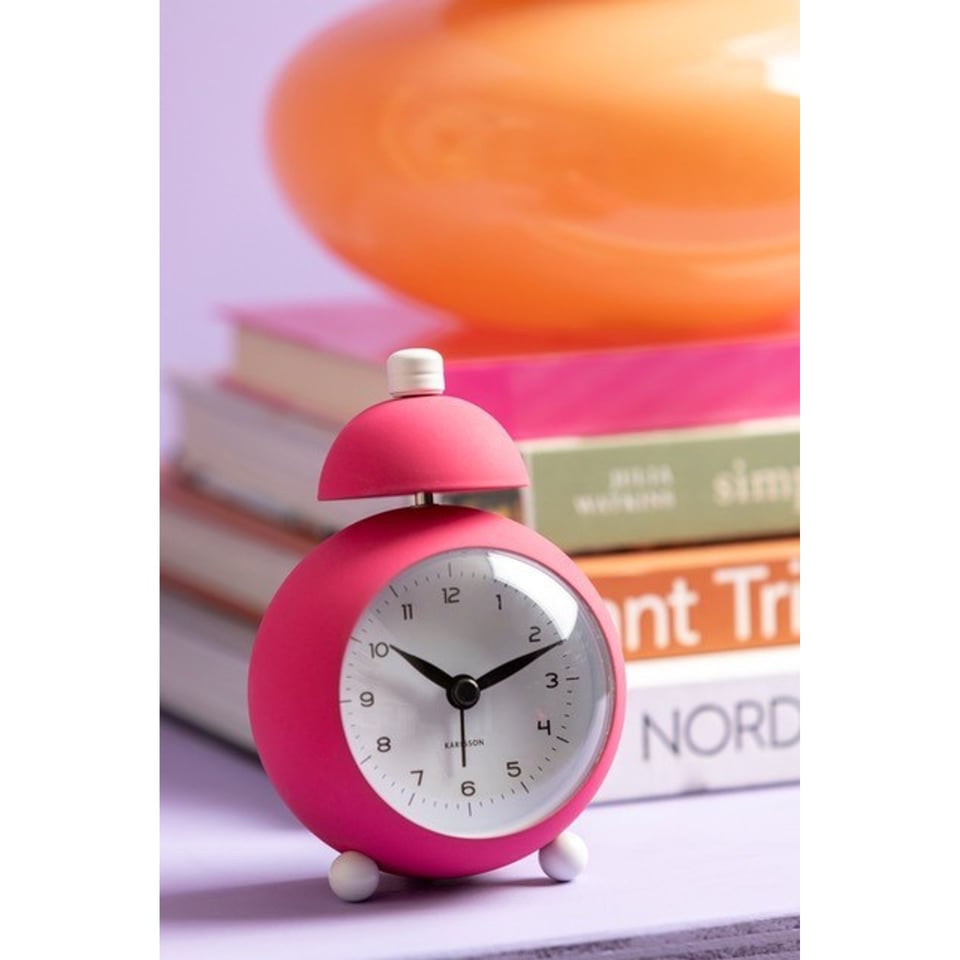 Present Time Alarm Klok Chaplin Helder Roze