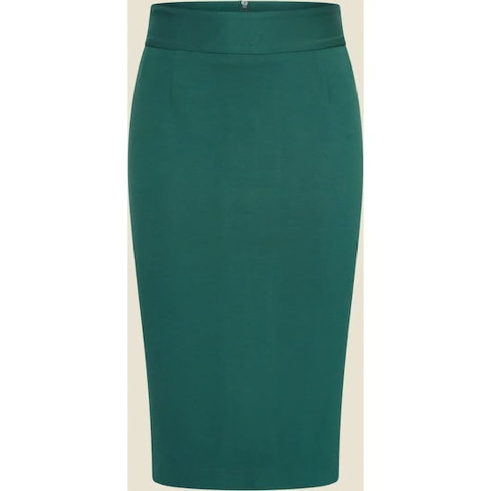 VERY CHERRY Pencil Skirt Forest Green