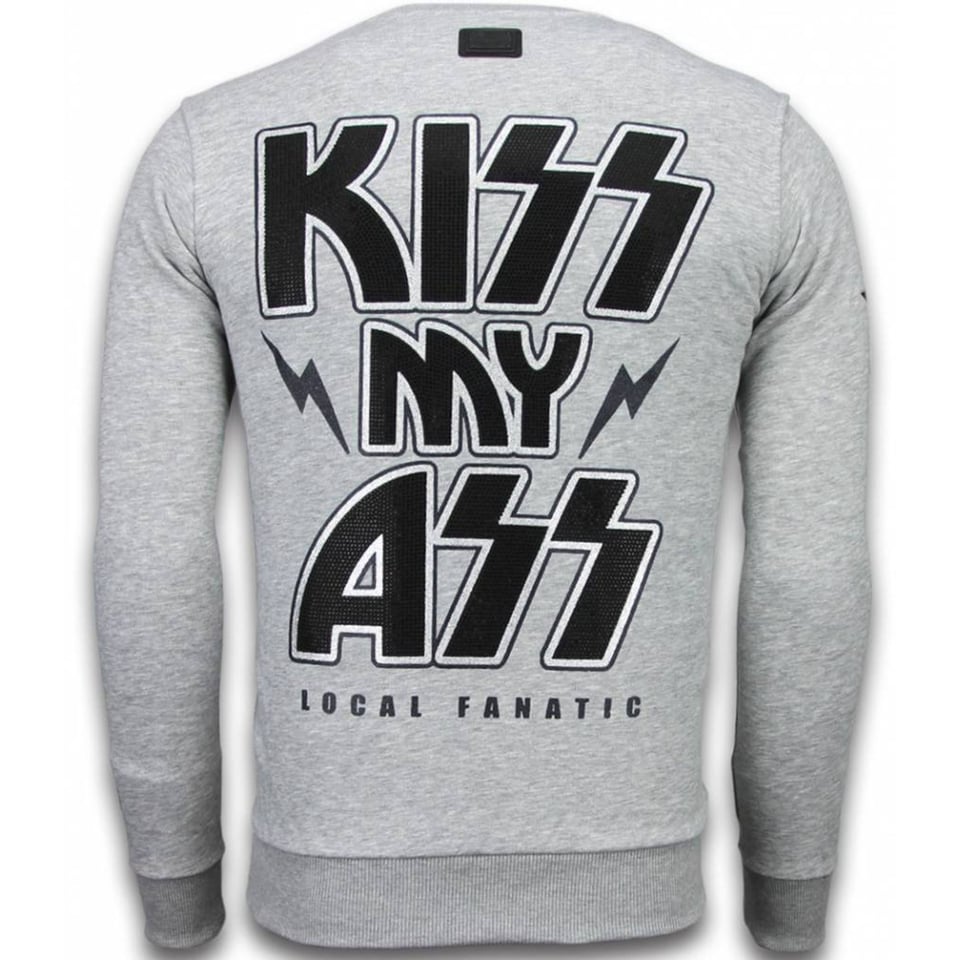 Kiss My Mickey - Rhinestone Sweater - Grijs