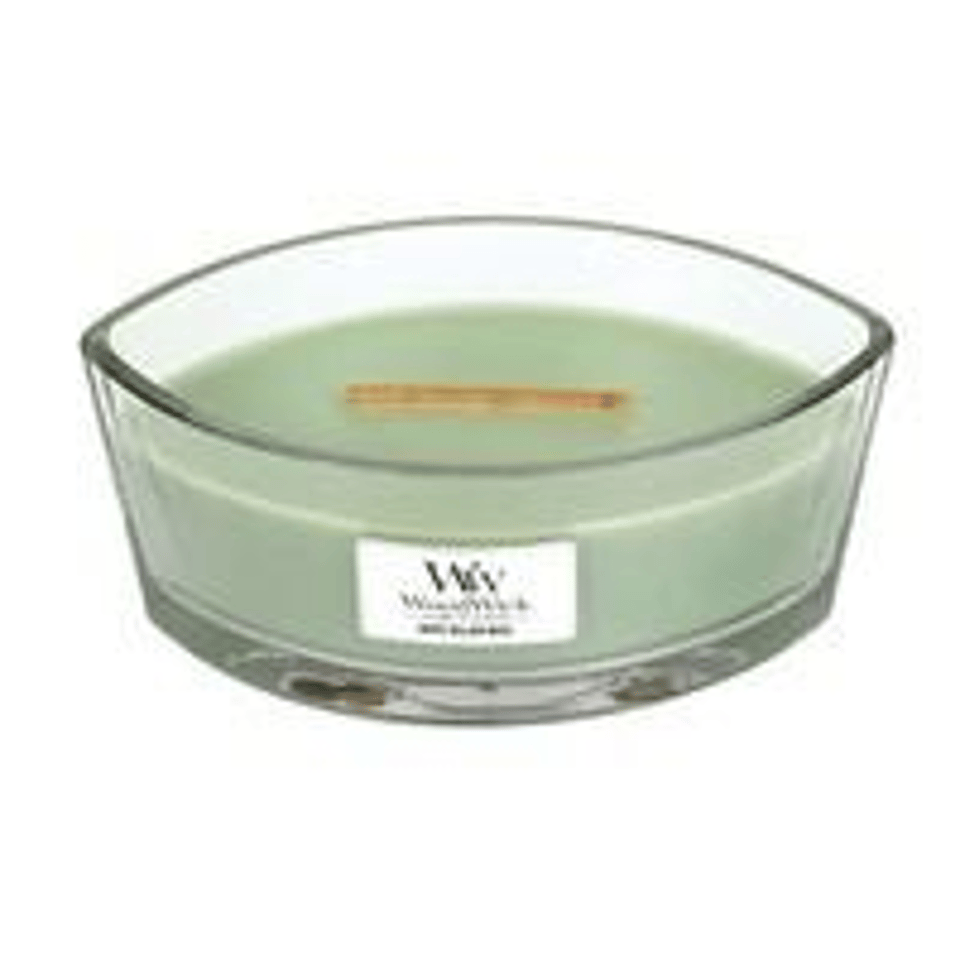 W378 White Willow Moss Ellipse WoodWick Candle
