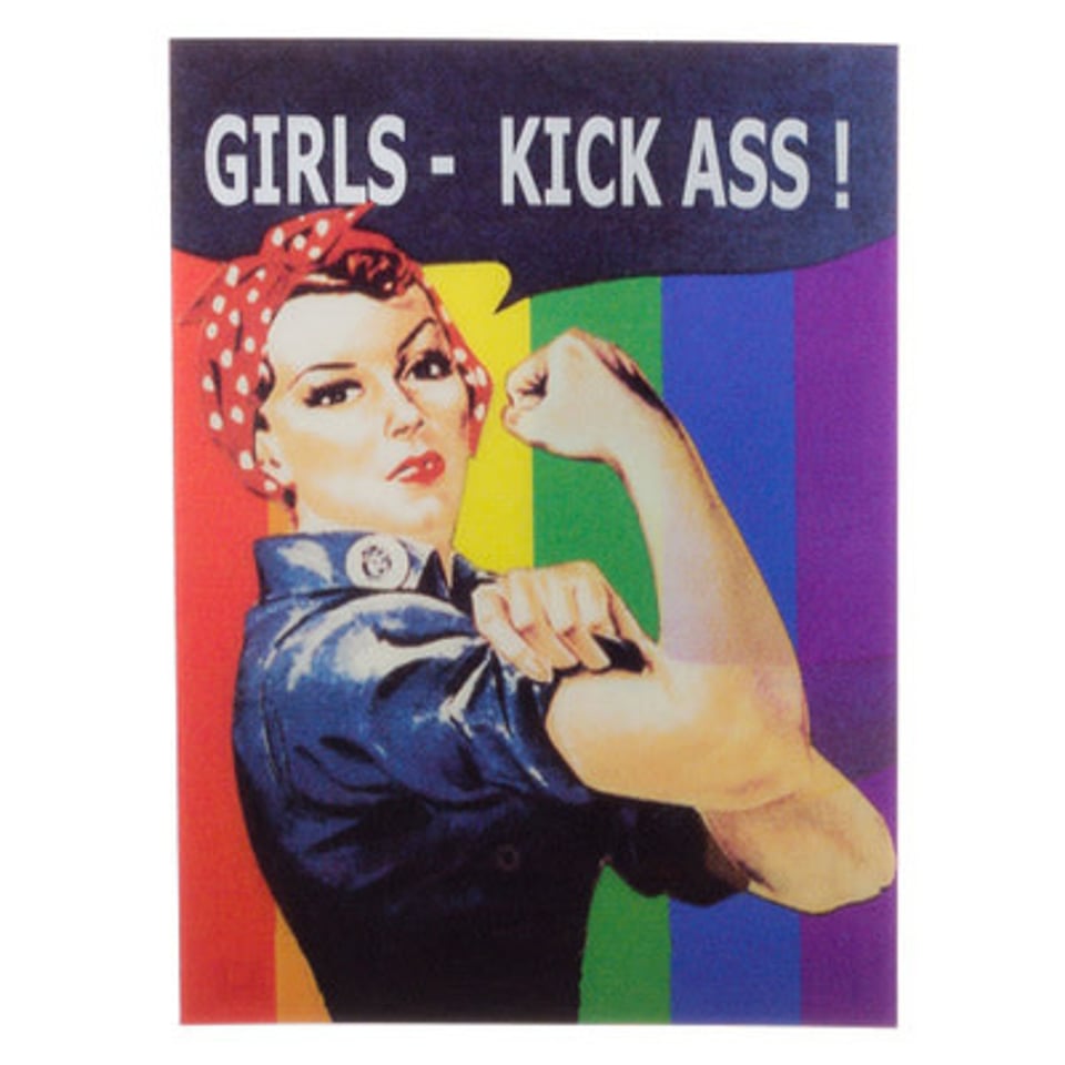 Lenticulaire Kaart Bewegend Girls, Kick Ass!
