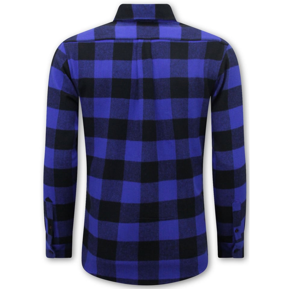 Flanel Overhemd Heren - Houthakkersblouse Heren - Blauw