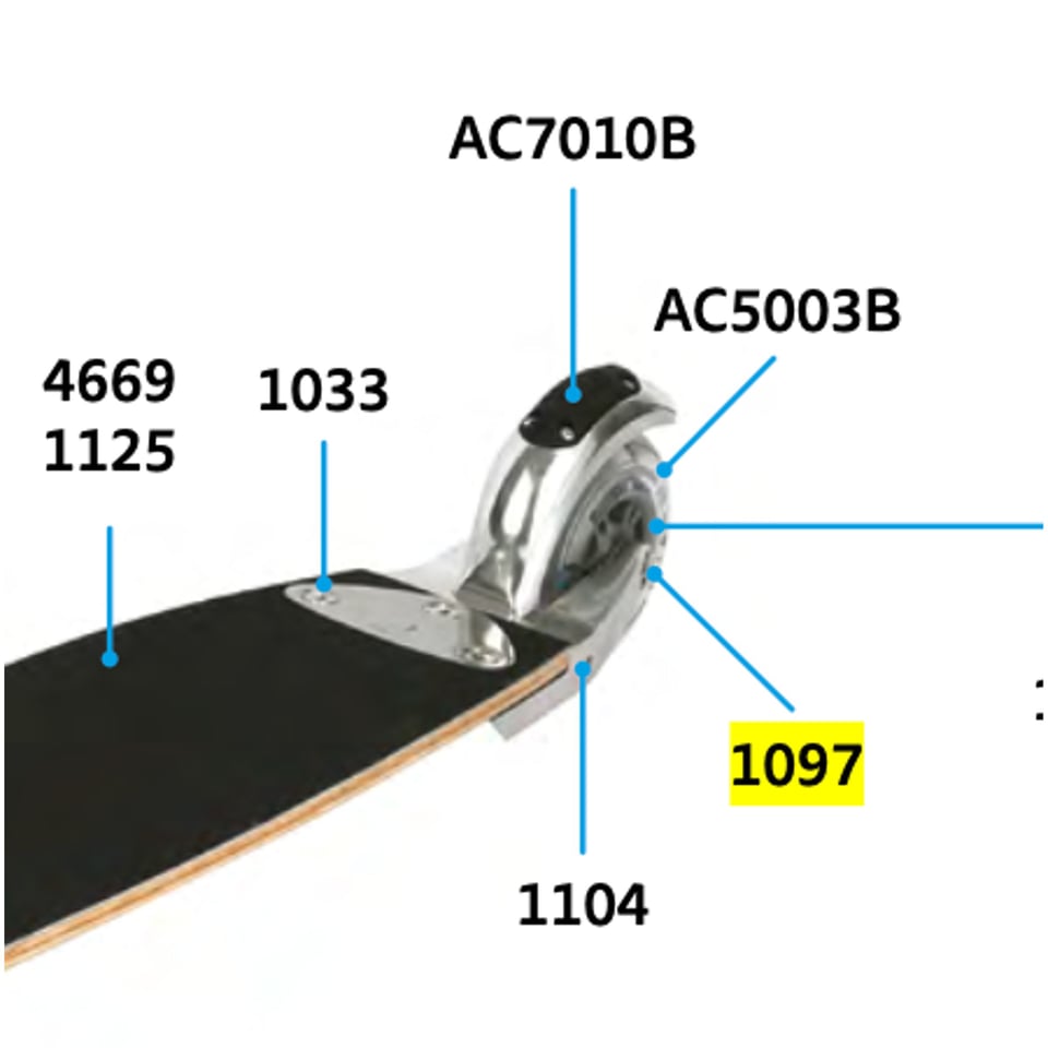 Bout Achterwiel Kickboard (1097)