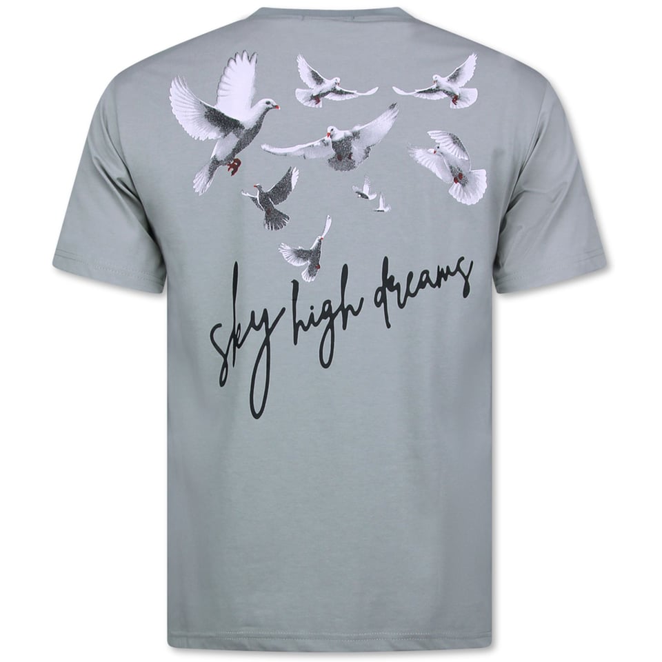 Oversized T Shirt Heren - T Shirt Heren Met Print - Funny Shirt - 698 - Grijs