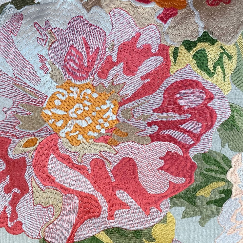 Sierkussen Bloemen Multicolor Katoen 60x35cm