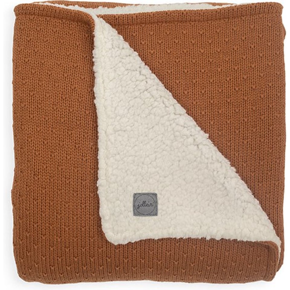 Jollein Ledikantdeken Bliss Knit Teddy Caramel 100 X 150