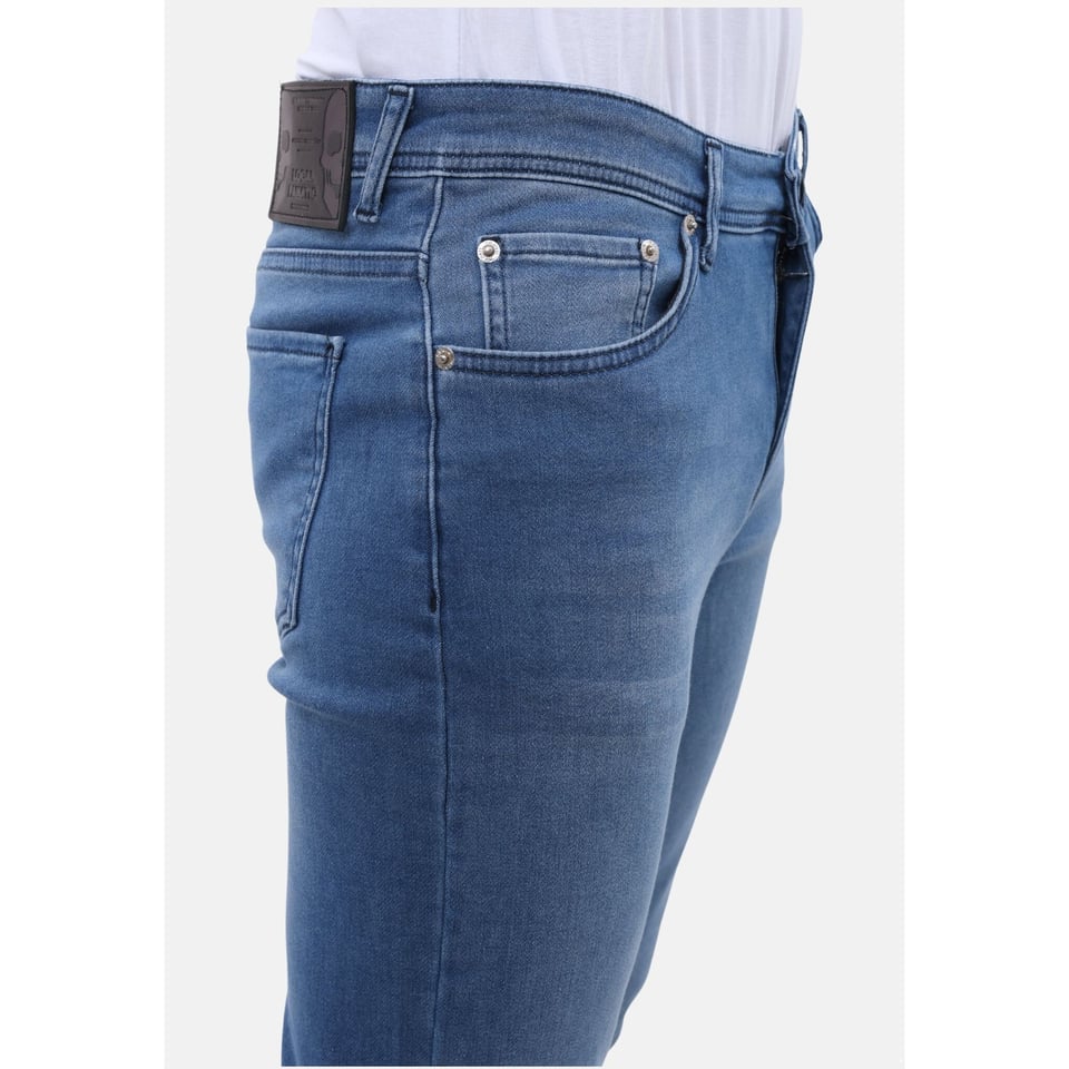 Jeans Heren - Regular Fit - Stretch Broek Heren - MM-R-06 - Blauw