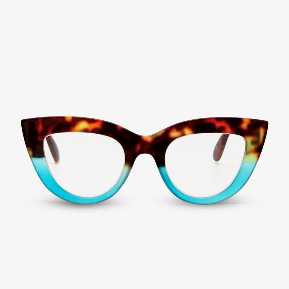 Leesbril CLAUDIA Cat-Eye Havana Blue OK023HB
