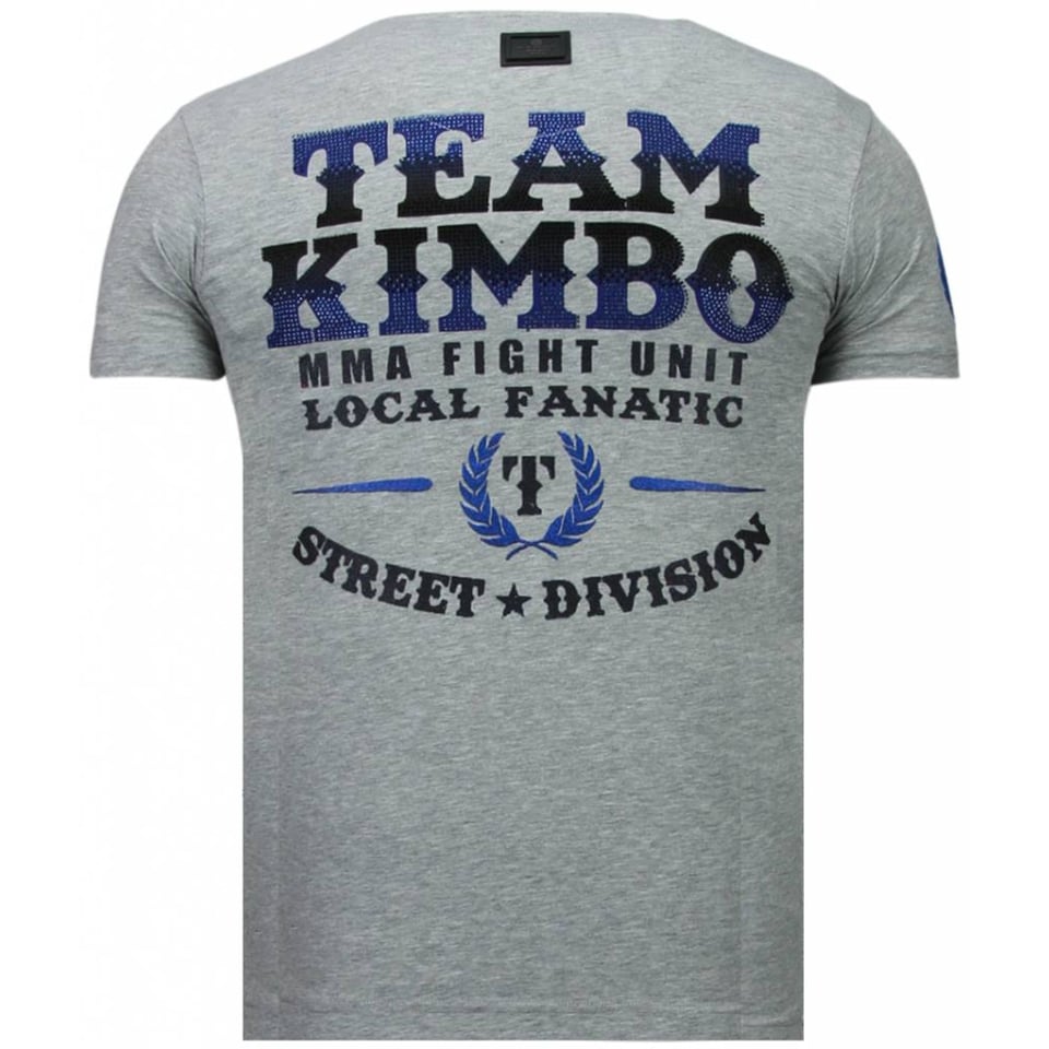 Kimbo Slice - Rhinestone T-Shirt - Grijs