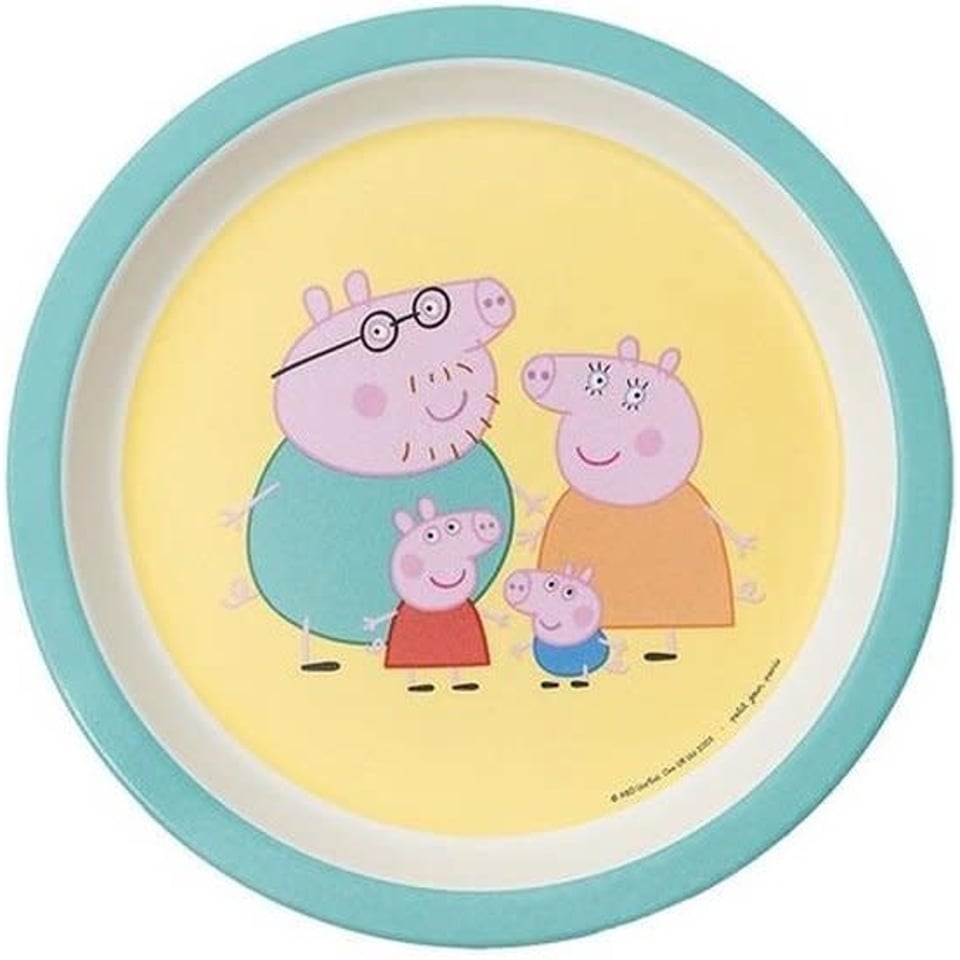 Petit Jour Paris Peppa Pig Bord Met Opstaande Rand 18 Cm + 6 Mnd