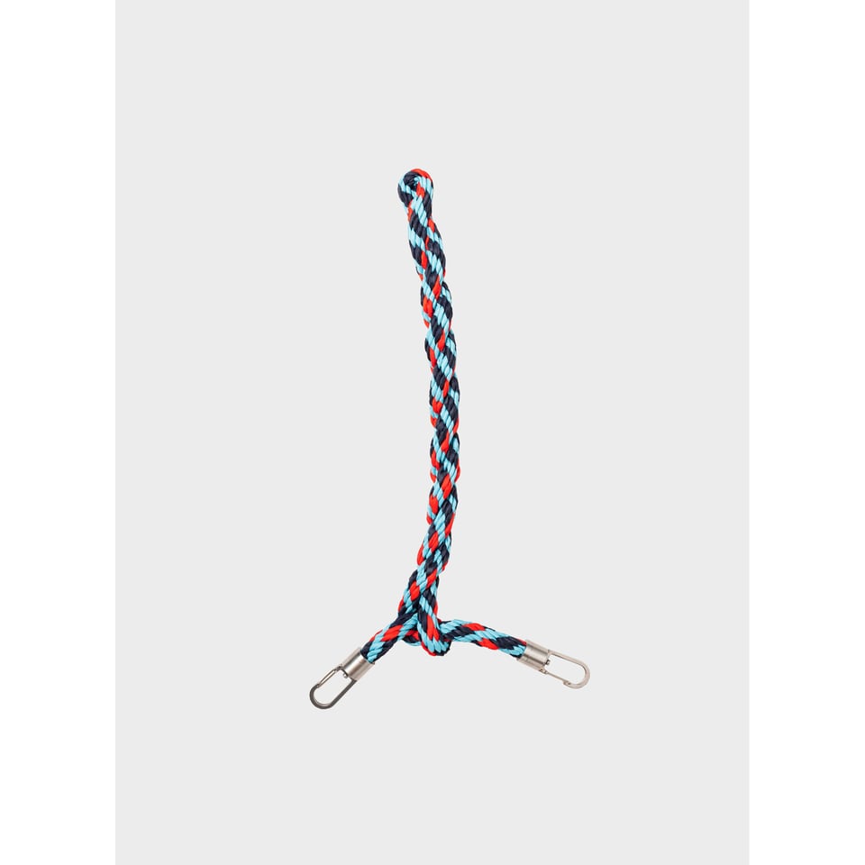 Susan Bijl Kumihimo Strap Key Blue & Red Alert Short