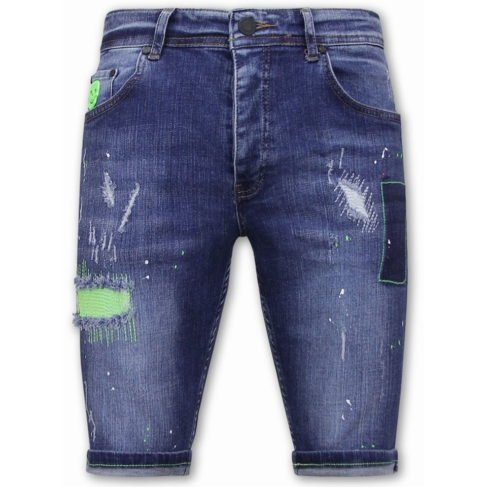 Exclusieve Slim Fit Korte Broek Heren - 1044 - Blauw