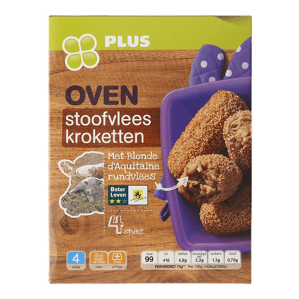 PLUS Oven Stoofvlees Kroketten