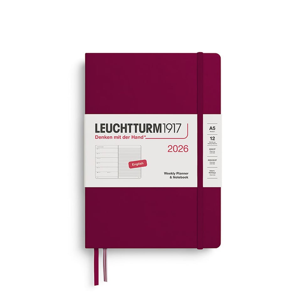 2026 Weekly Planner & Notebook 12 Months Medium A5