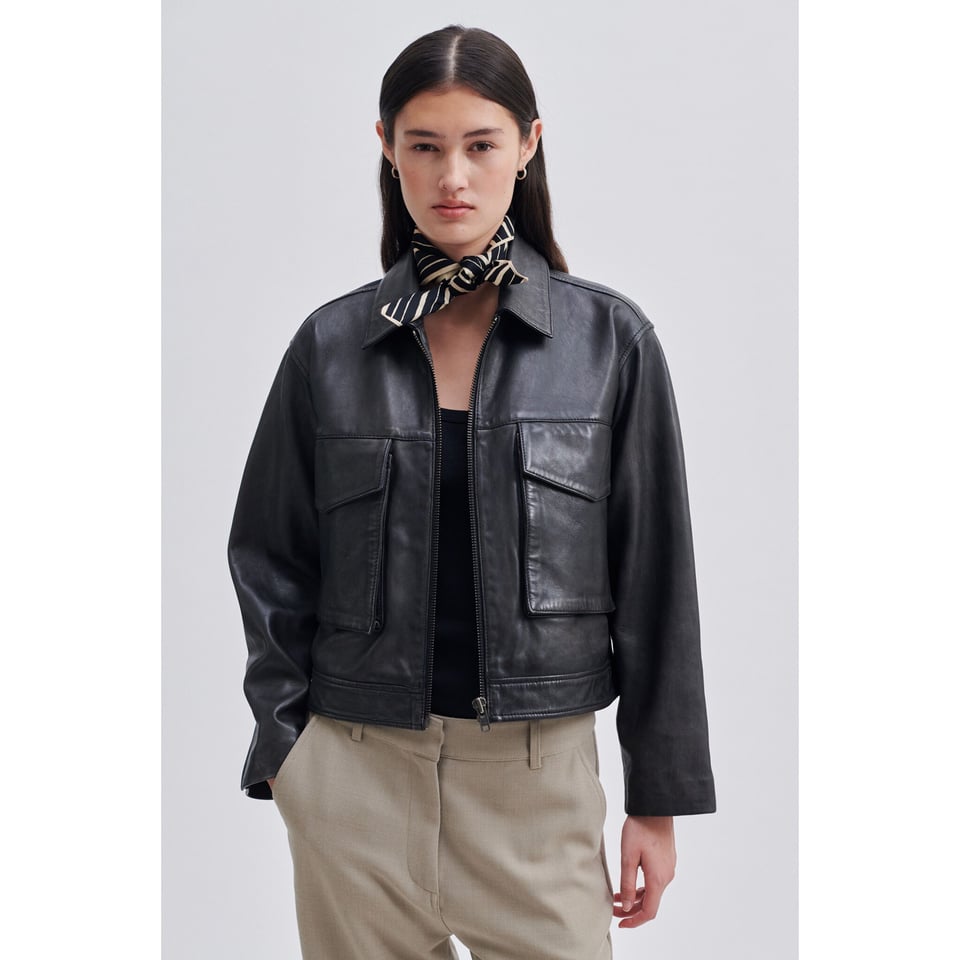 Second Female Lato Leather Jacket - Black