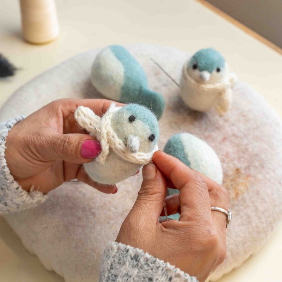 Hanger Vogeltje IJsblauw