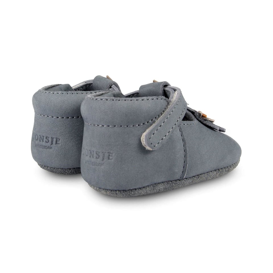 DONSJE AMSTERDAM Baby Shoes Heidi, Petrol Nubuck 