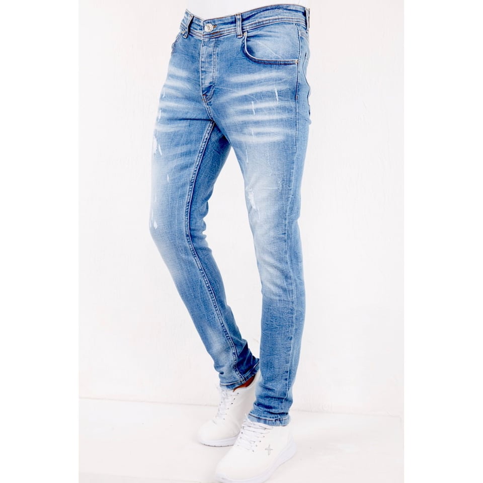 Stoere Jeans Heren Slim Fit Met Stretch - SLM-35 - Blauw